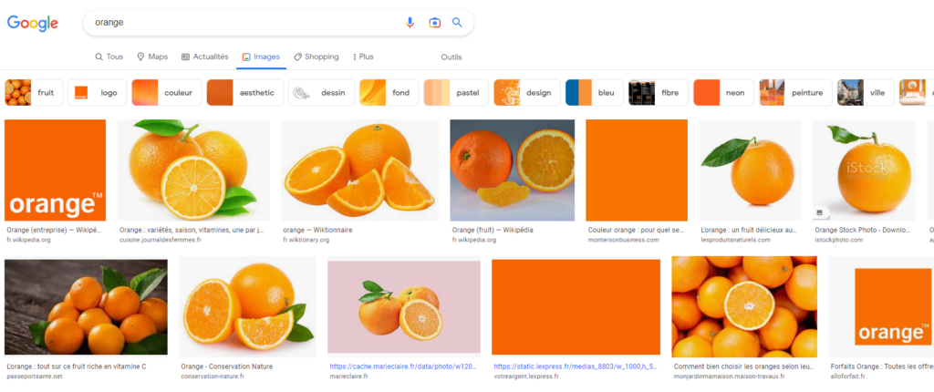 serp orange google image